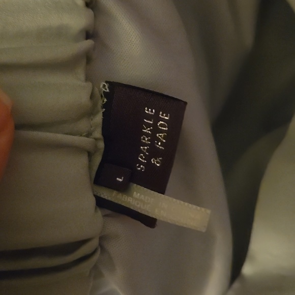 🌴FINAL SALE UO Sparkle & Fade Maxi Skirt Mint Green Large - Picture 12 of 13